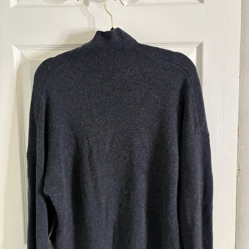 Nap Loungewear Sweater Womens XL Grey/Black Slant Turtleneck Wool - Picture 9 of 9